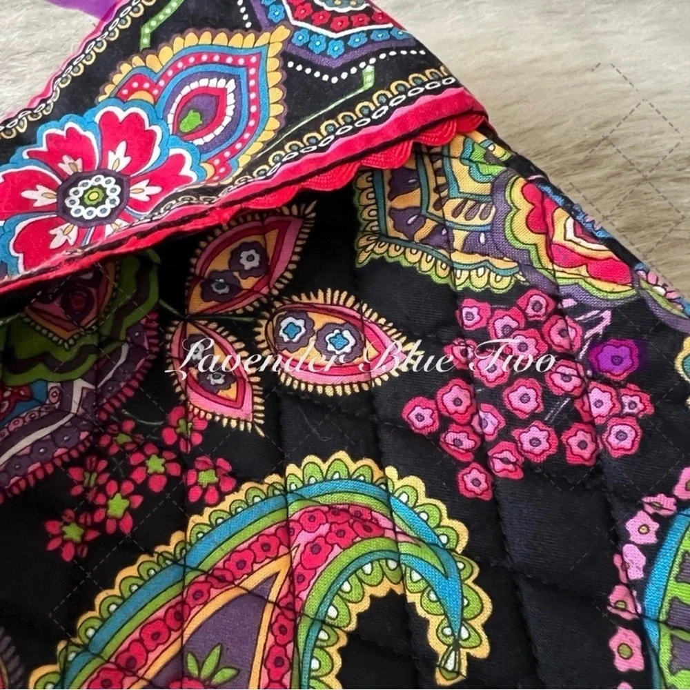 VERA BRADLEY Symphony In Hue 2009 Christmas Stocking Jingle Bells Red Green Y2K